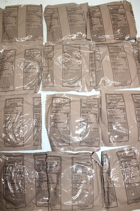 10 US Military Issue MRE Entress Chocolate Chip Cookies Lot 10 Packs | eBay