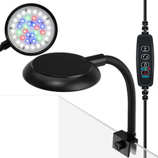Mini Luz Acuario Clip 7W Regulable Pecera USB LED Blanco Rojo Azul Verde