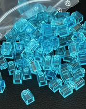 10 Lego 1x1 er Basic Steine transparent hellblau blau 35382 3005 NEUWARE
