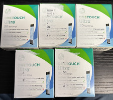 5 Boxes OneTouch One Touch Ultra Test Strips - 50 Count - 250 total Exp 11-30-26