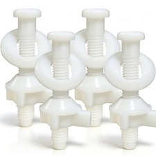 Toilet Seat Bolts Replacement Kit 4 Pack Universal Hinges Hardware Fasteners