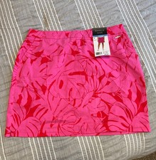 New With Tags Vibrant Pink Leaf Skort by Rafaella Size Large
