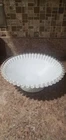 Vintage Ribbed Milkglass Console Bowl Fenton Silver Crest 10.25 X 4"  1958-1969