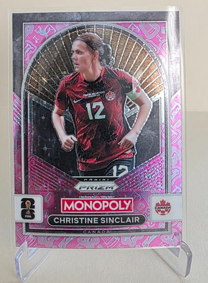 2026 PANINI PRIZM MONOPOLY WORLD CUP CHRISTINE SINCLAIR PINK STARS