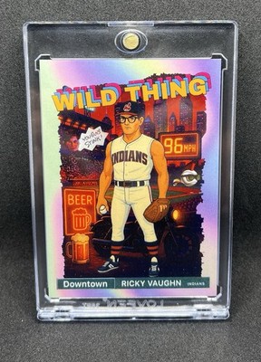 Ricky  Wild Thing  Vaughn Major League RC Rookie Custom Downtown Card