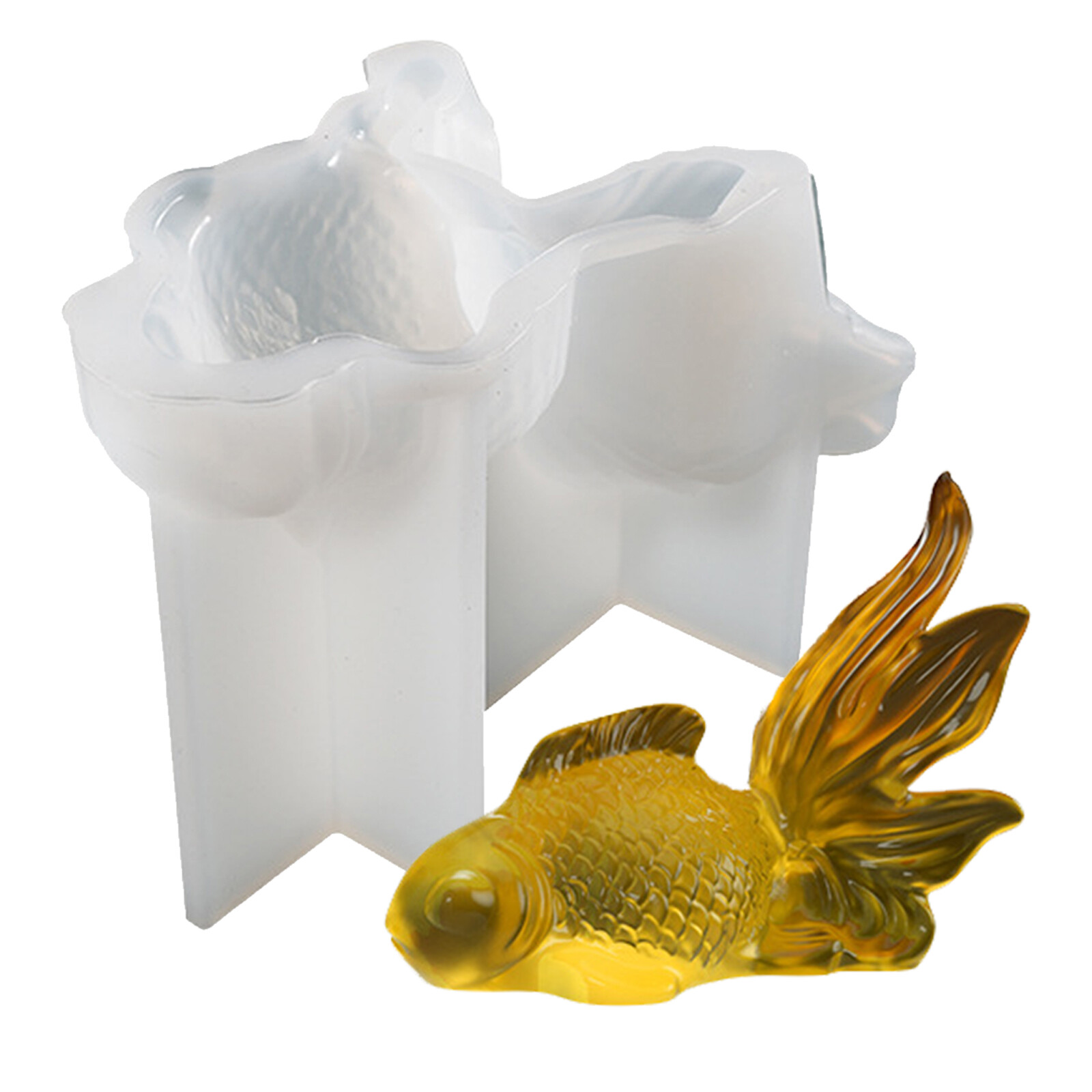  3D Goldfish Silicone Molds Mould for Epoxy Resin Casting DIY Animal