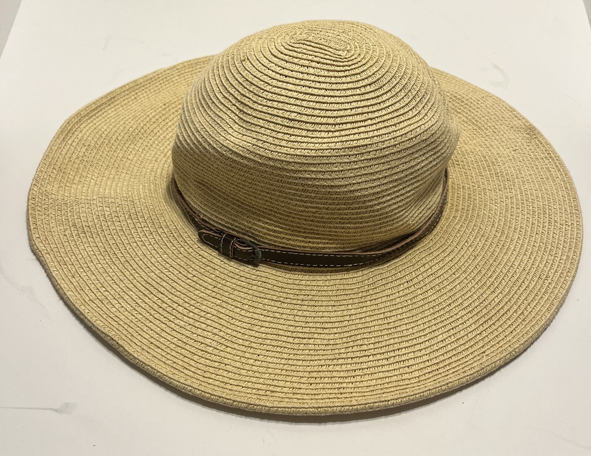 Floppy Nine West beach hat Nine West Woven Straw Floppy Beach Hat One Size | eBay main image 4