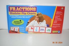 Educational Insights Modular Flip Charts Fractions Percents Decimals Homeschool