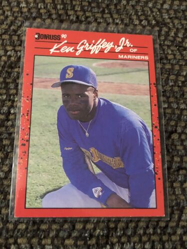 1990 Donruss Ken Griffey Jr. Seattle Mariners #365 Baseball Card Pink Dot Error!