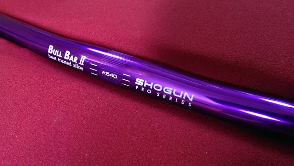 Shogun Bullbar II Lenker, lang, Aluminium, 540mm, purple, NEU, NOS, Retro, Kult - Bild 2 von 2