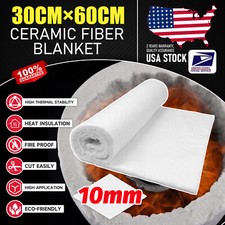 Ceramic Fiber Insulation, 12"x24"x10mm Thick, 2500F Fireproof Insulation Blanket