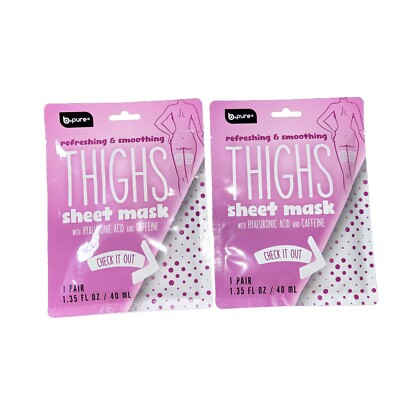 2 B-Pure Refreshing and Smoothing Thighs Sheets Masks! Fast Shipping!