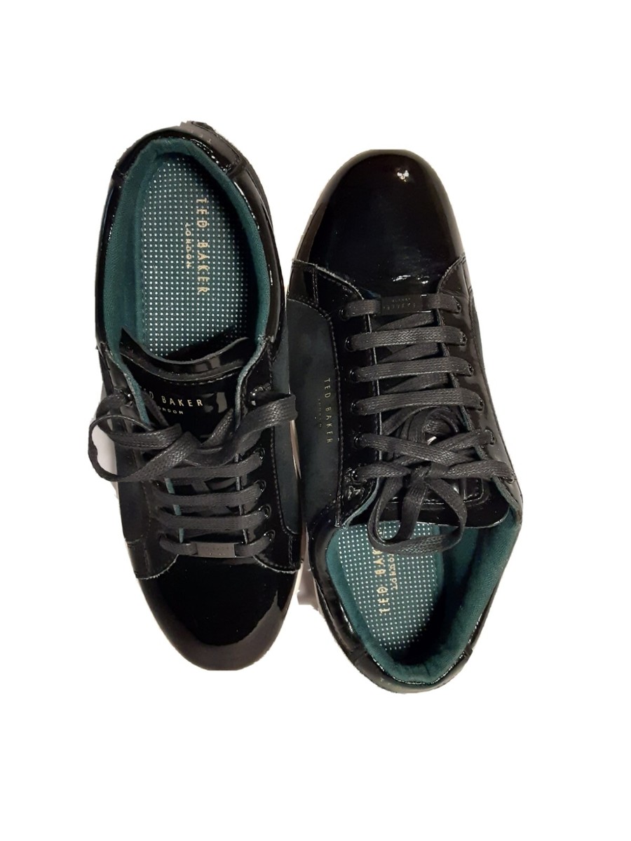 Ted Baker Black Leather Trainers Size Ted Baker London Yocob Black