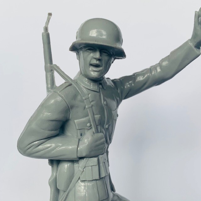 Louis Marx Toy soldier Germany gray figure 6" WW2 infantry German WWII