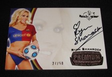 2011 Benchwarmer RYAN SHAMROCK Soccer PREMIUM Gold Foil Autograph/50 WWE Diva