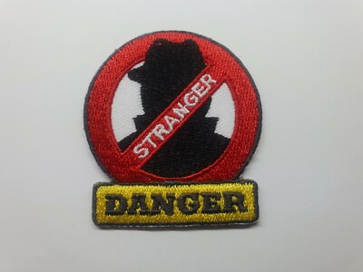 1pc Stranger Danger logo iron on or sew on Patch Awareness symbol teaching