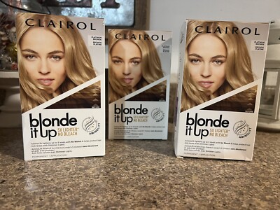 Clairol Bronde It Up Permanent Hair Dye, Platinum Blonde Hair Color  Lot of 3