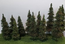 MOOSE CREEK TREES - Variety Pack #C - 12 pcs (4"x5)  (5"x4)  (6"x3) HO N Z scale