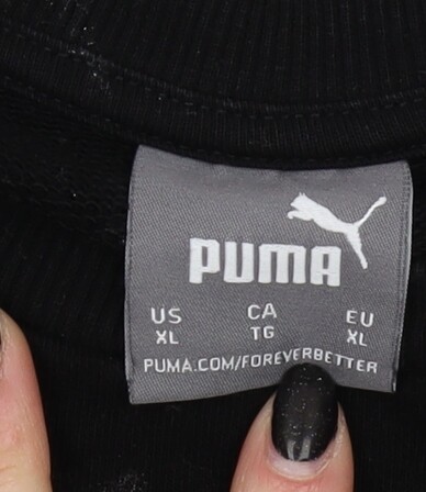 Sudadera Pullover Puma XL Negra Para Hombre - Diseño Gráfico Logo - Imagen 4 de 12