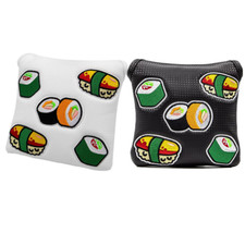 Sushi Leather Magnetic Closure Golf Head Cover Fit Mallet Putter Club Head
