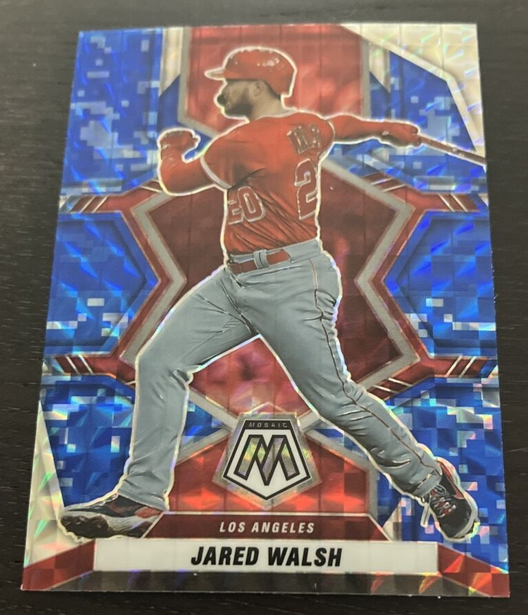 2022 Panini Mosaic - Jared Walsh - Blue Camo Prizm- #112 -Los Angeles