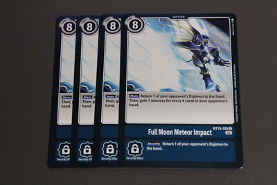 Digimon TCG (2020) - BT13-105 - 4x Full Moon Meteor Impact - Blue - Rare