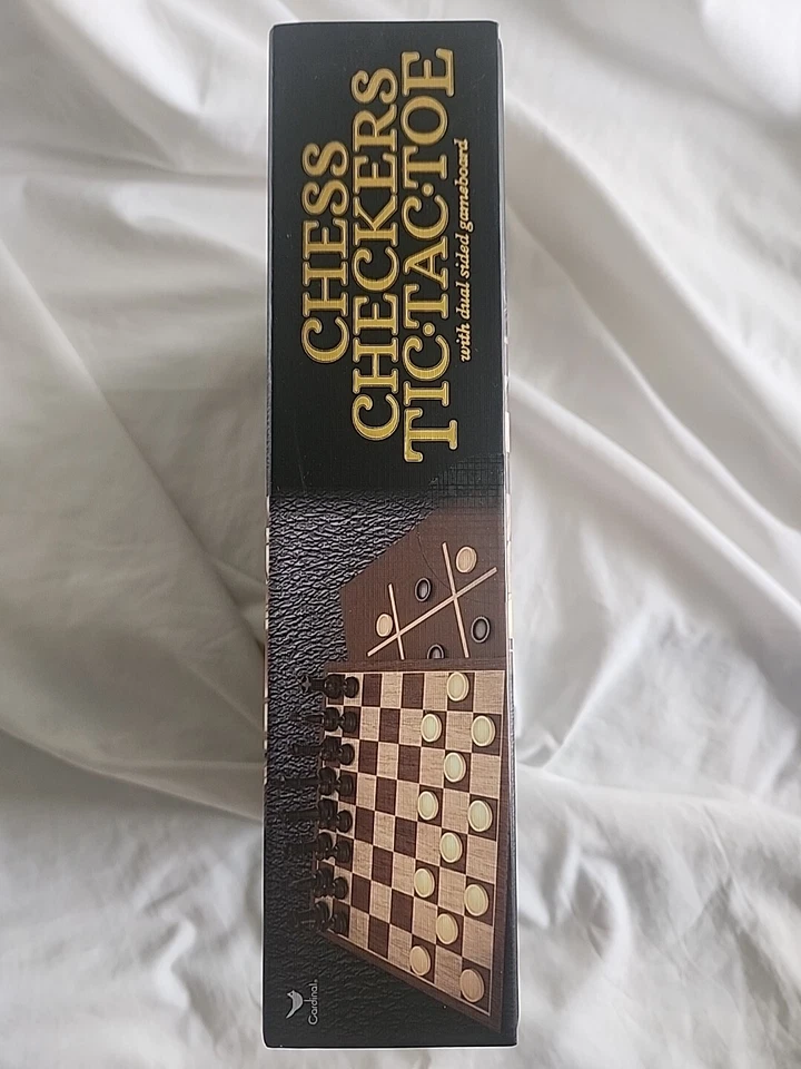 Traditions 3 in 1 Board Game Set Chess, Checkers, Tic Tac Toe New - Image 2 of 4