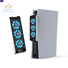 PS5 Temperature-Controlled Cooling Fan Upgraded Cooler Fan with USB3.0 Hubs Comp