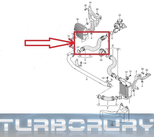 GuusCar Turbo Intercooler EGR Hose Pipe Copatible With J A G U A R X - View #6