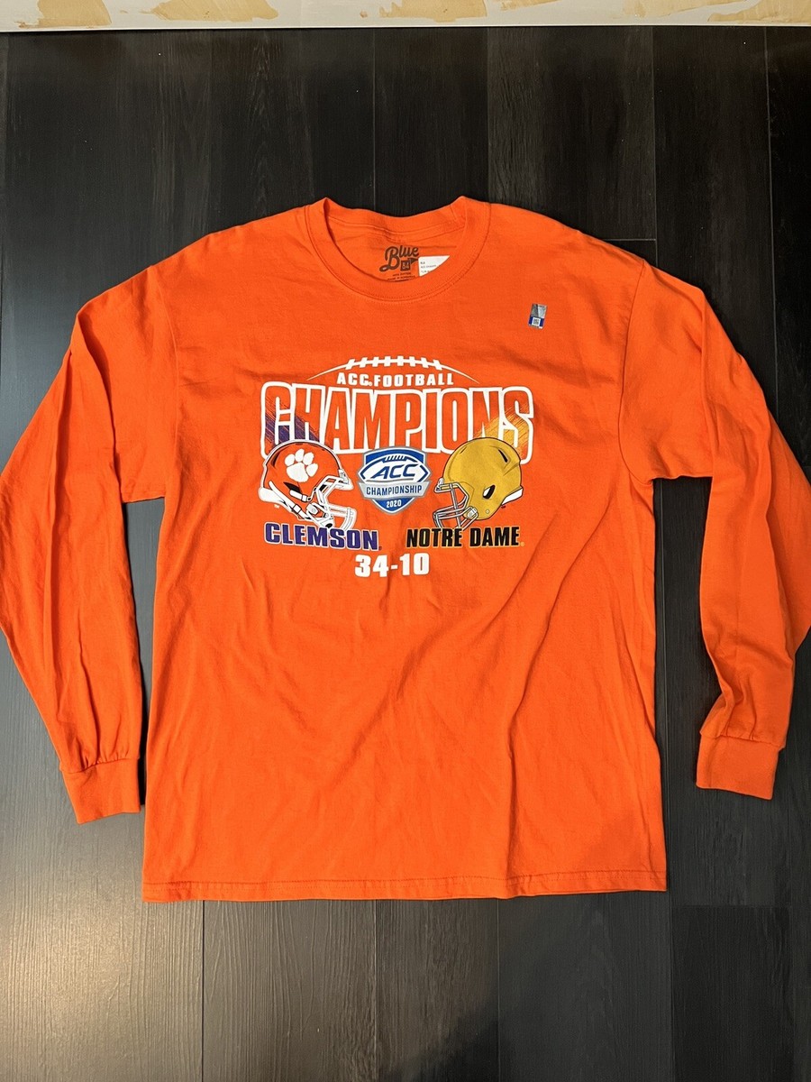 Clemson Tigers Long Sleeve T Shirt Adult Large Orange 2020 ACC
