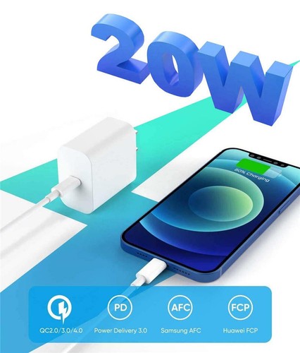 20W Dual USB Type-C Fast Wall Charger PD Power Adapter QC3.0 AU For iPhone iPad - Picture 42 of 69