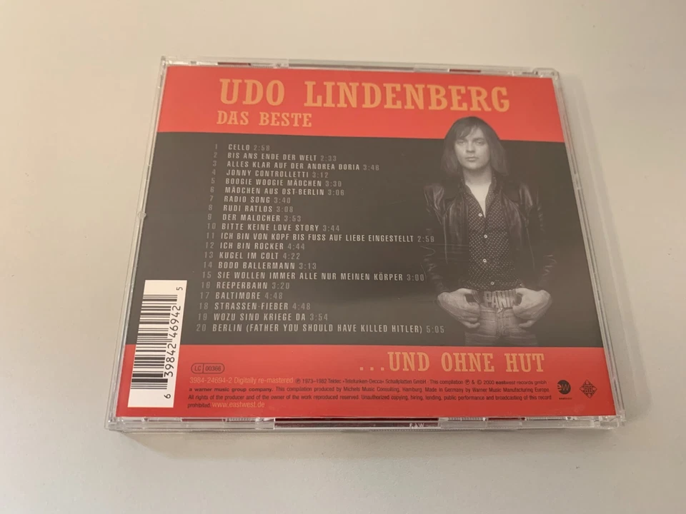 Udo Lindenberg – Das Beste ... Mit Und Ohne Hut - CD © 2000 - Cello,Rudi Ratlos - Bild 3 von 3