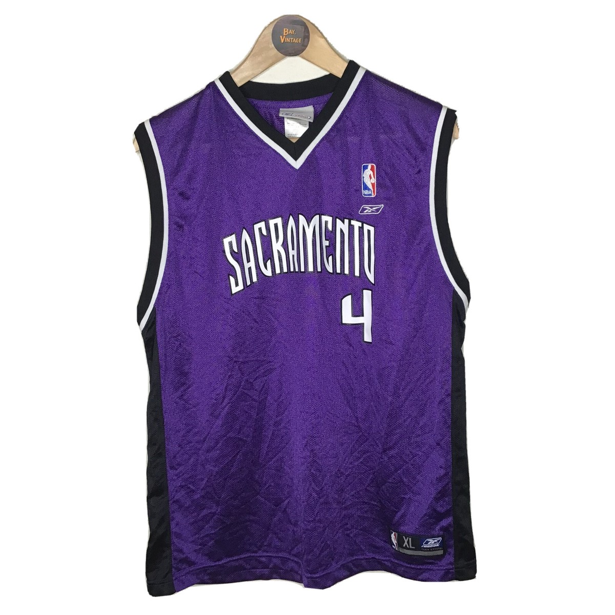 Reebok sacramento kings chris webber #4 basketball jersey Reebok sacramento kings chris webber #4 basketball jersey