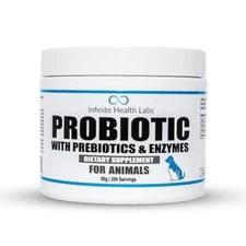 Probiotic, Prebiotic, Digestive Enzyme Powder for Dogs - 200 Servings