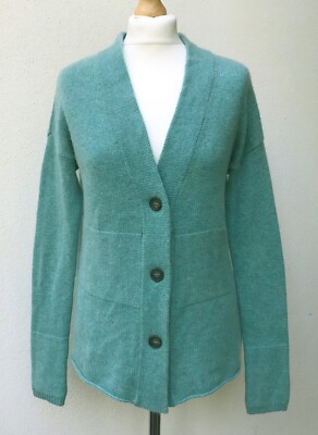 REPEAT Damen Strickjacke Wolle/Kaschmir - hellgrün/türkis/neuwertig - 38 / M
