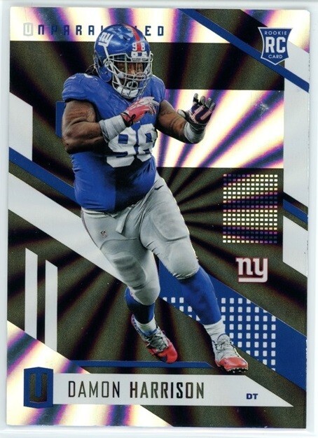 DAMON HARRISON 2017 Panini Unparalleled RC Rookie Rainbow Spokes #107 GIANTS