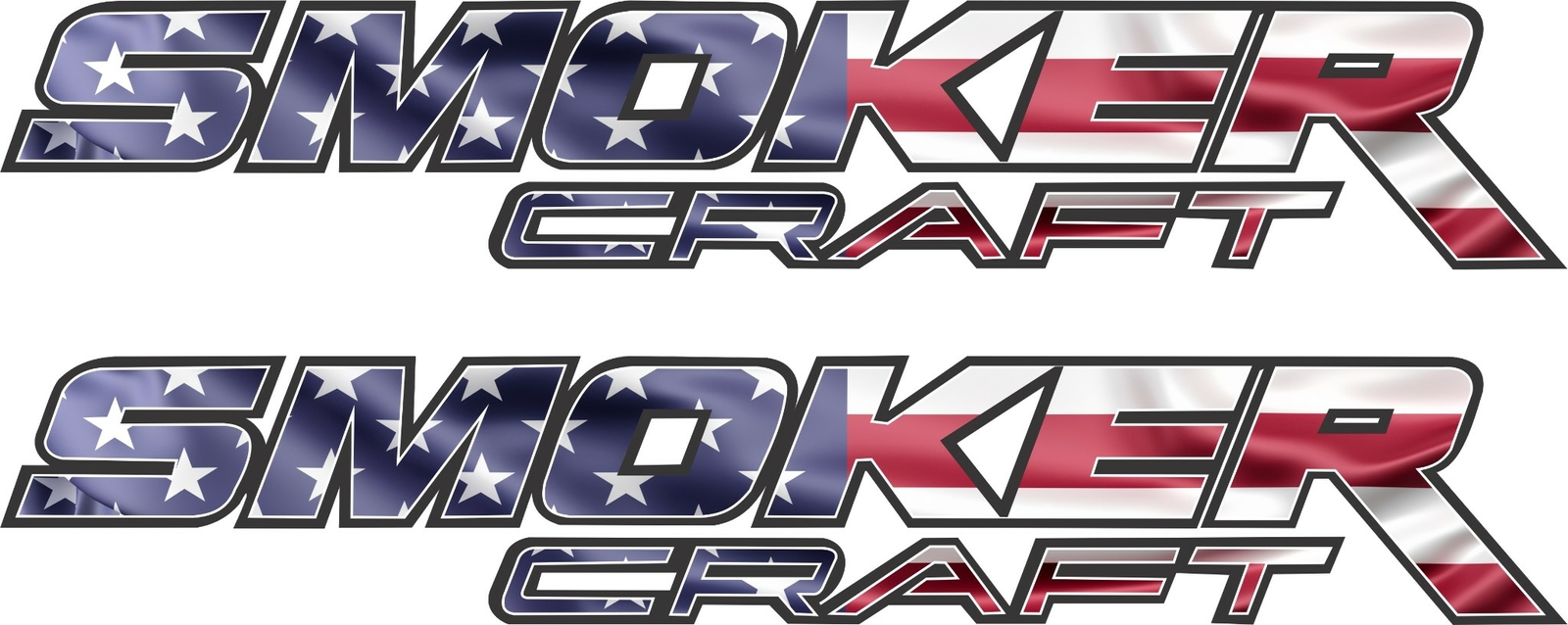 12" Smoker Craft USA PAIR Logos Vinyl Vehicle Car Watercraft Graphic Decals eBay