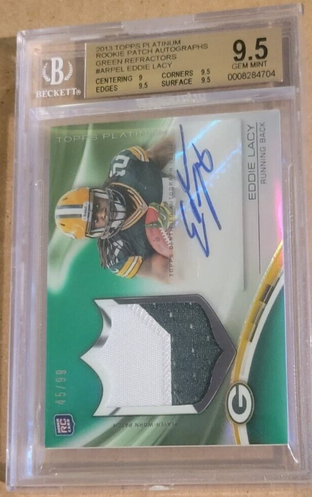 Eddie Lacy Topps Platinum Rookie Patch Autograph Refractors #ARPEL Green