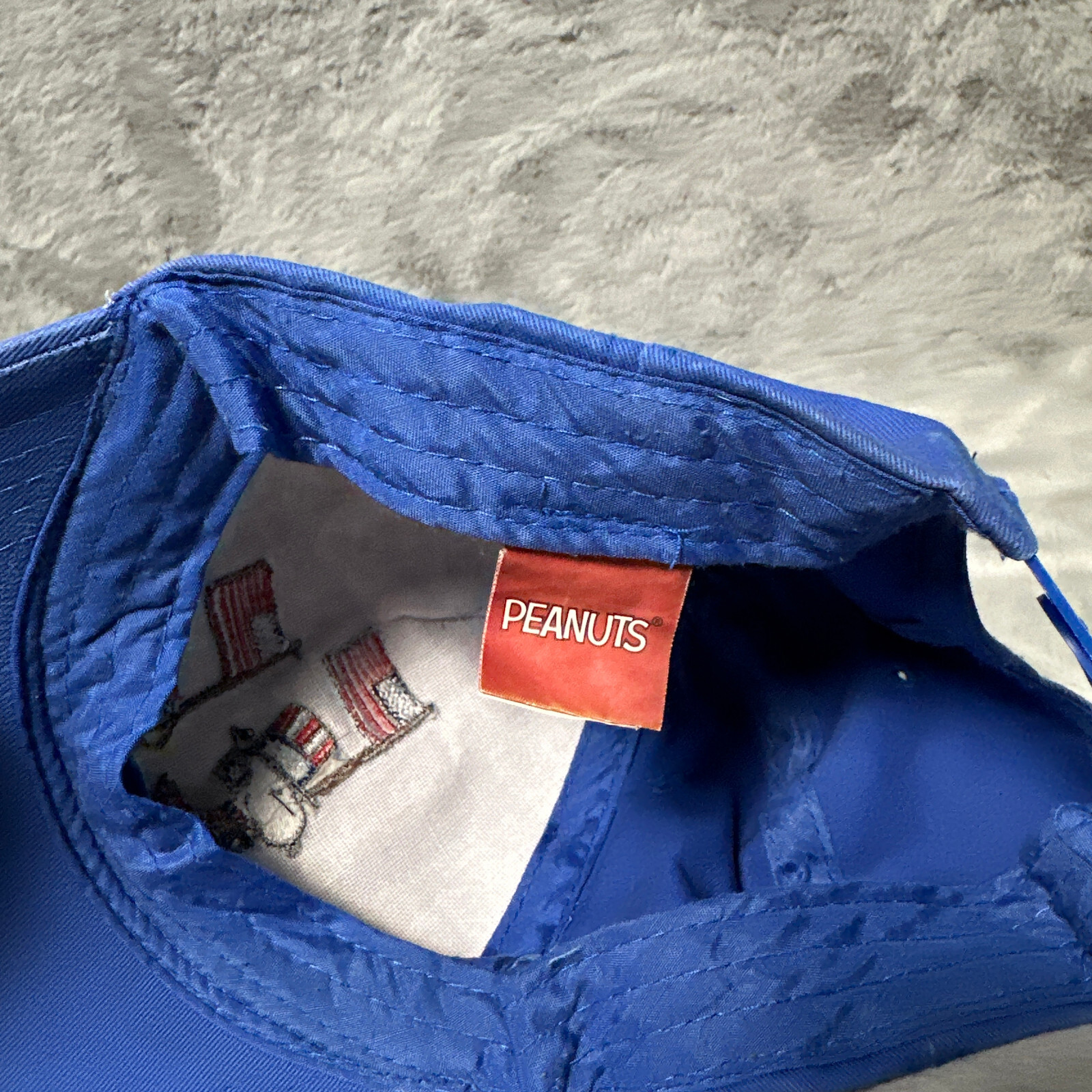 Peanuts Hat Blue Snapback Adjustable Americana Sn… - image 9