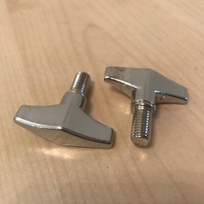 SCREWS FOR DRUM STAND 8mm X 2  SCREW M8 CYMBAL HI HAT KIT WING NUT BUTTERFLY