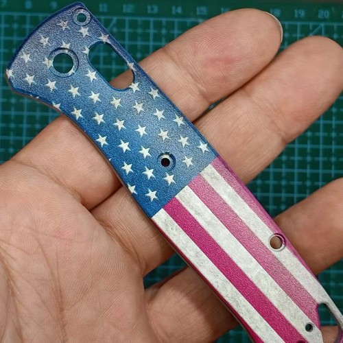 Custom Made USA Flag War Edition TC4 Grip Handle Scales for Benchmade Bugout 535 - Bild 11 von 19