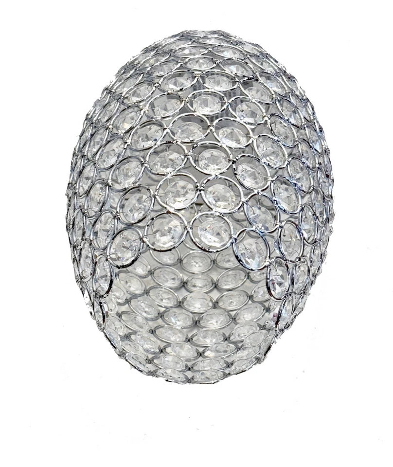 Westinghouse 10” Crystal Jewel Beads Oval Shade Chrome Pendant Shade - Image 3 of 4