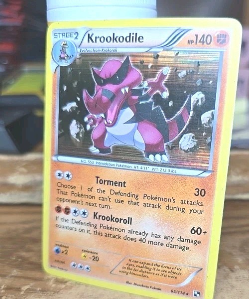 Krookodile 65/114 Black & White Holo