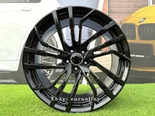 4x R22 Zoll 5x112 Audi Segment Spoke Style Schwarz Glänzend Räder : Für Q7 Q8