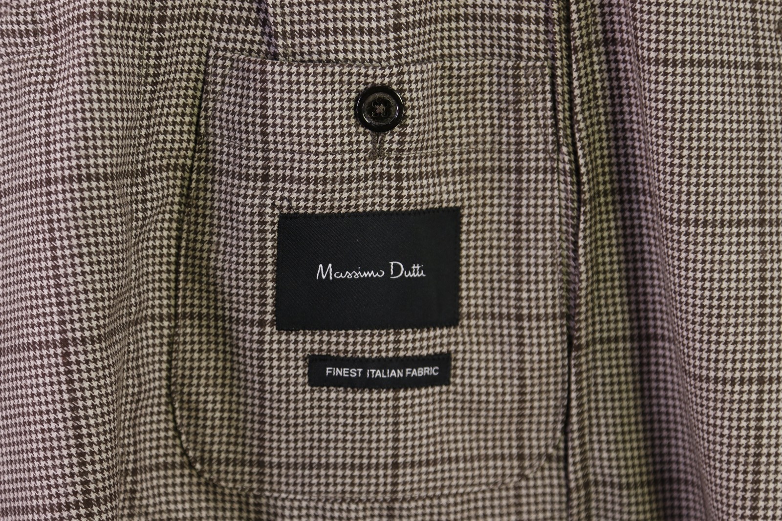 Massimo Dutti Brown Windowpane Unstructured Patch… - image 9