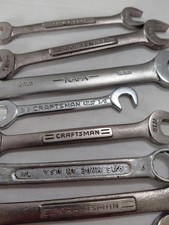 Vintage Usa Craftsman Wrench Lot 7 Pc Sae Metric Open End Combination Napa...