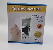 Wappa Baby Double Lock Safety Outlet Cover Box 2 Pack With Switch Plate Covers