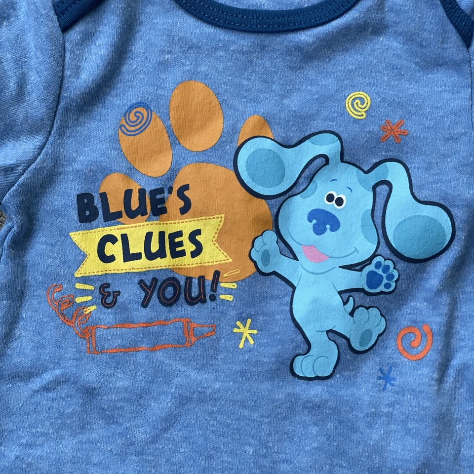 Body jersey bebé Blue’s Clues 3-6 meses | Estampado de cachorro azul | Cierre a presión | Foto 2 de 4