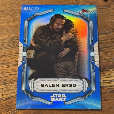 Galen Erso 2022 Topps Finest Star Wars BLUE 91/150 Refractor Card #39