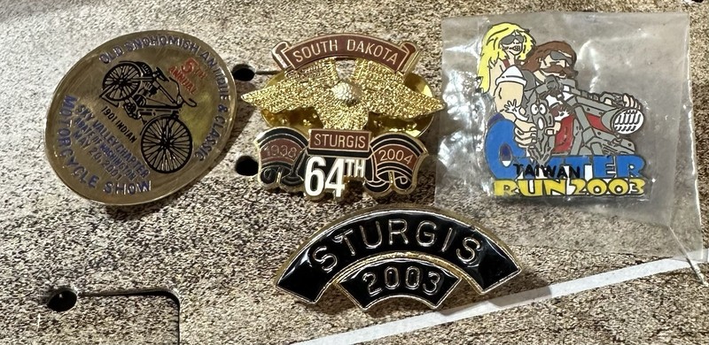 4 PINS STURGIS Motorcycle Rally Oyster Run Washington And More !!